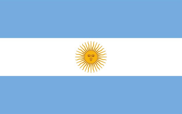 Foto flagge der argentinischen flaggennation