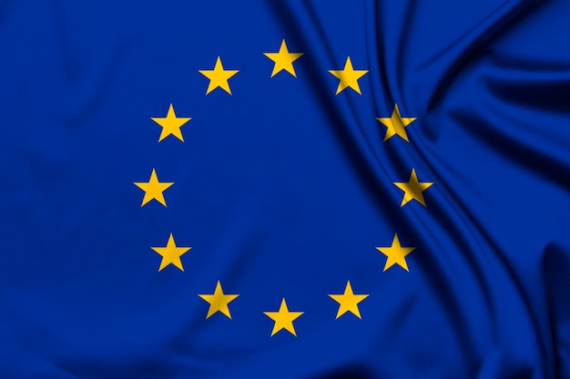 Flagge der Europäischen Union als Hintergrund