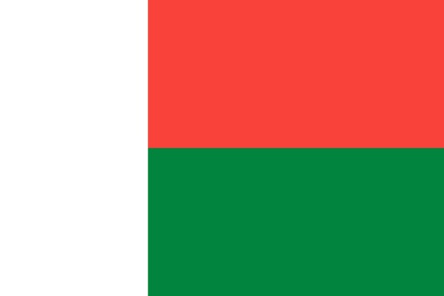 Flagge der Flaggennation Madagaskars