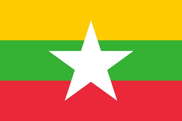 Flagge der Flaggennation Myanmars