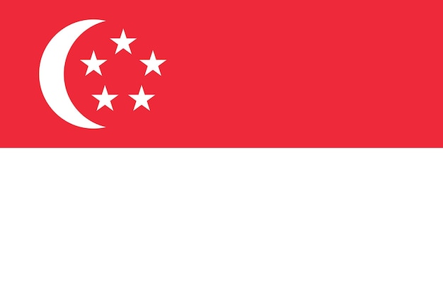 Flagge der Flaggennation Singapurs