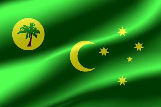 Flagge der Kokosinseln als Hintergrund.