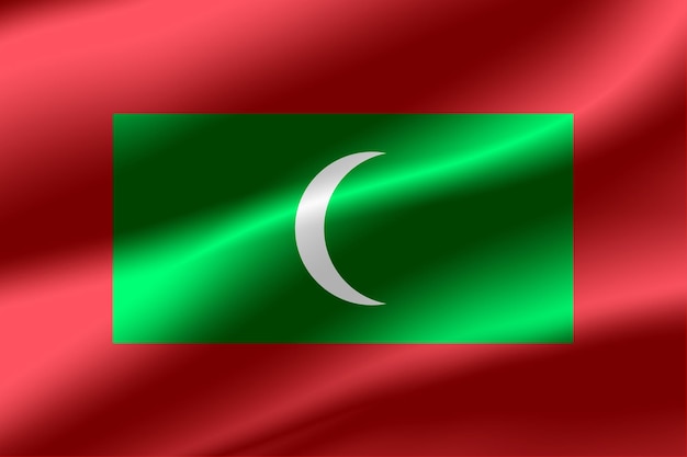 Flagge der Malediven als Hintergrund.