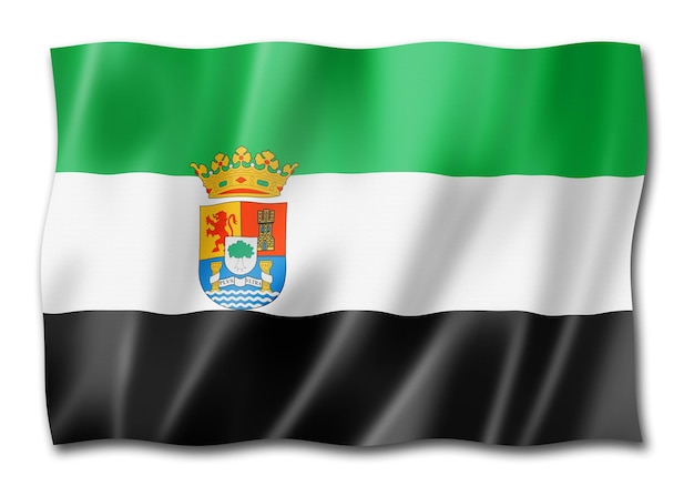 Flagge der Provinz Extramadura Spanien