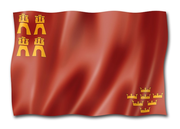 Flagge der Provinz Murcia Spanien