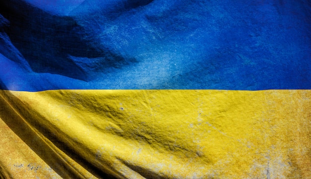 Flagge der Ukraine retro