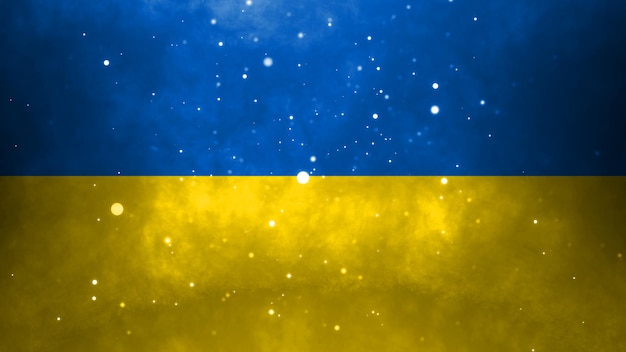 Flagge der unabhängigen Ukraine Gelber und blauer Hintergrund