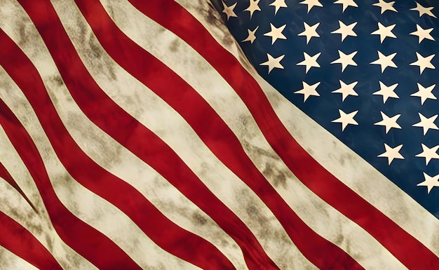 Flagge der USA im Vintage-Stil