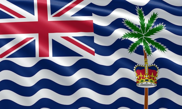 Flagge des britischen Indischen Ozean-Territoriums in der Nähe