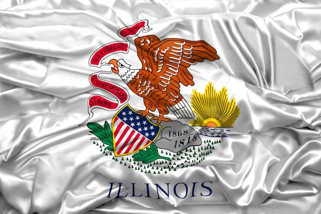Flagge des Bundesstaates Illinois der Vereinigten Staaten von Amerika