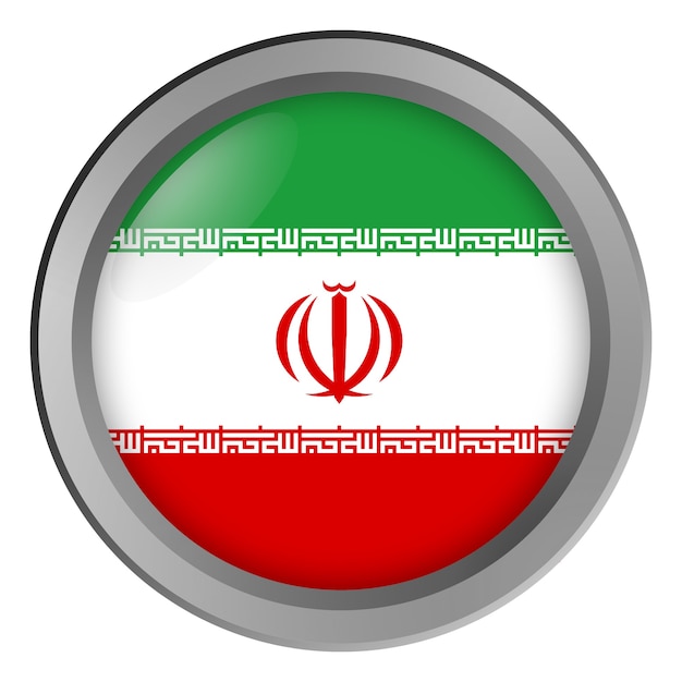 Foto flagge des iran rund als knopf