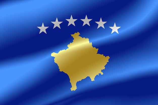 Flagge des Kosovo als Hintergrund.