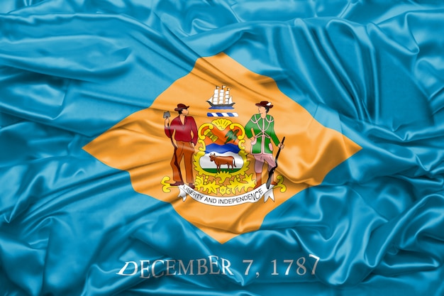 Flagge des Staates Delaware der Vereinigten Staaten von Amerika