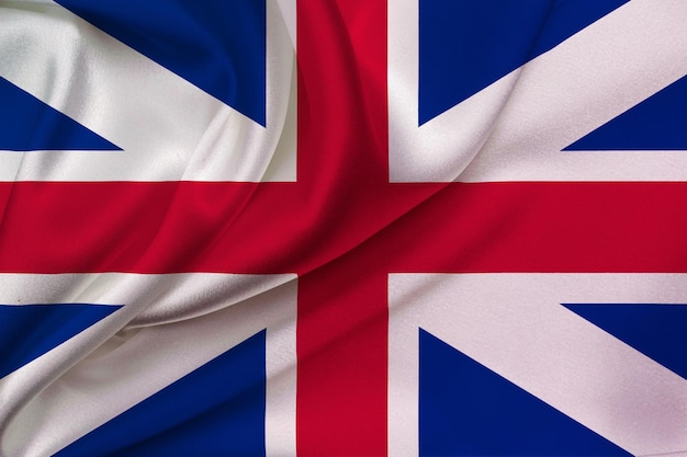 Flagge des Vereinigten Königreichs 3D-Darstellung des Vereinigten Königreichs Fahnenschwingen