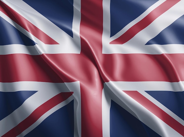 Flagge des Vereinigten Königreichs fladdert und winkt