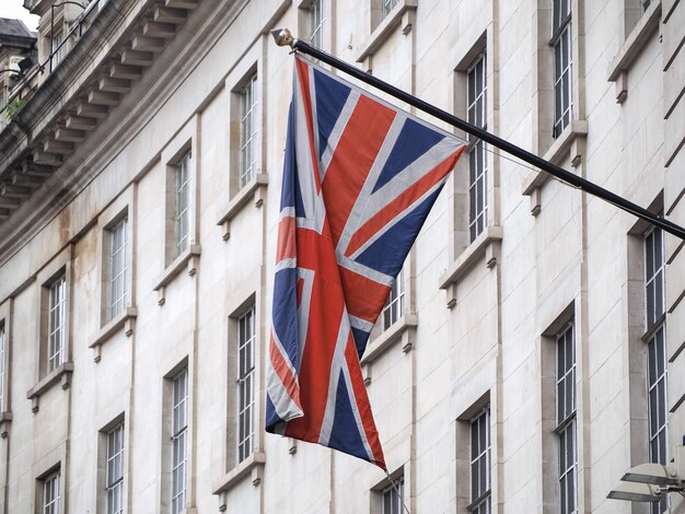 Foto flagge des vereinigten königreichs (uk) alias union jack