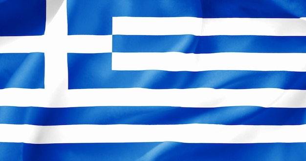 Flagge Griechenlands Flagge Griechenlands mit Nahaufnahme Die Flagge ist geprägt