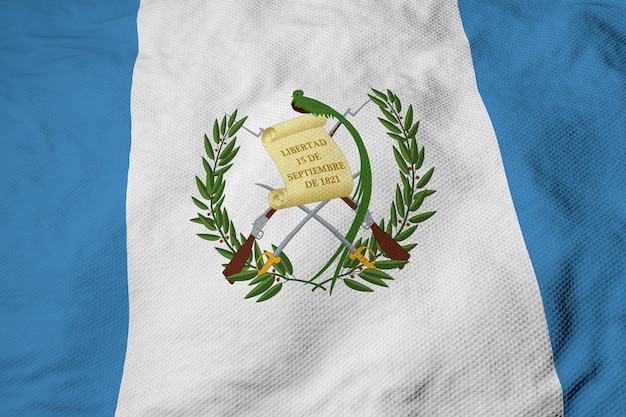 Flagge Guatemalas in 3D-Darstellung