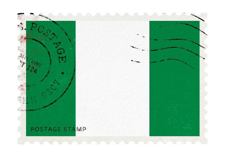 Foto flagge nigerias png poststempel aufkleber durchsichtiger hintergrund