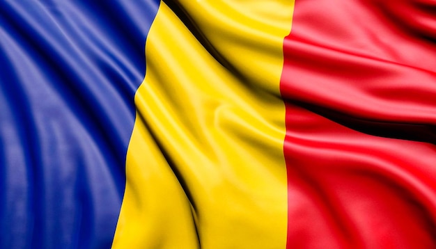 Flagge Rumäniens mit Falten