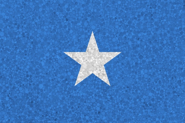 Flagge Somalias auf Styropor-Textur