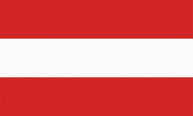 Flagge Österreichs mit Welleneffekt aufgrund des Windes