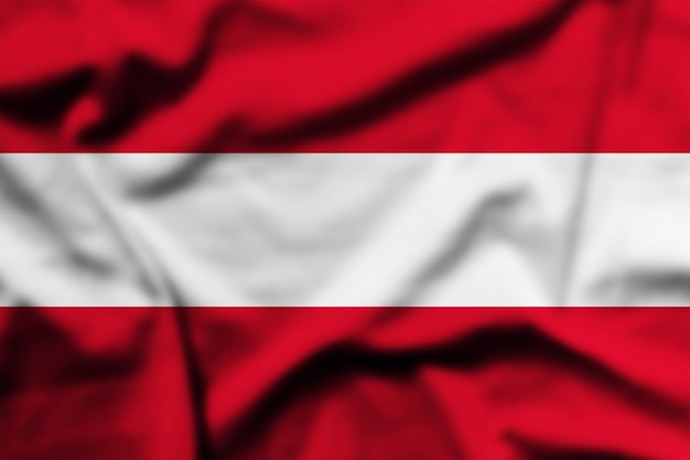 Flagge Österreichs schwenken