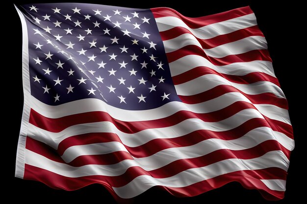Flagge USA Hintergrunddesign für Unabhängigkeitsveteranen Arbeitsgedenktag Generative Ai