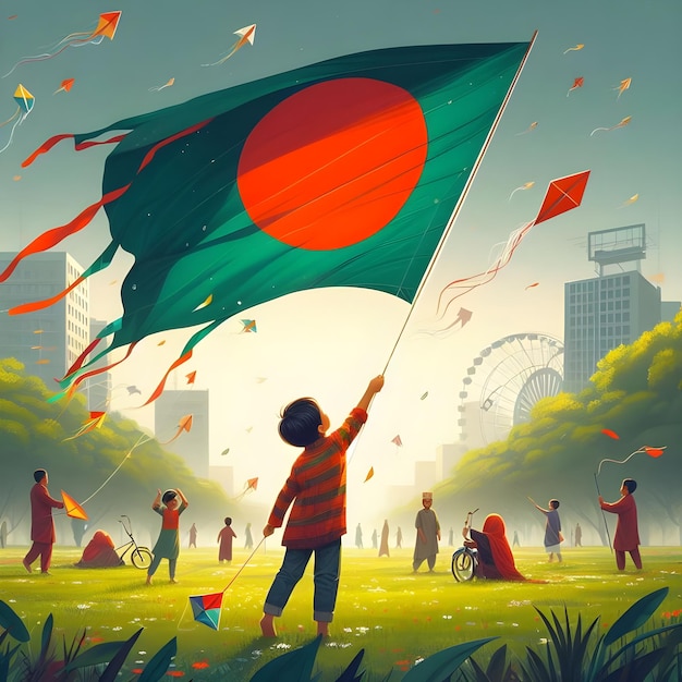 Foto flagge von bangladesch