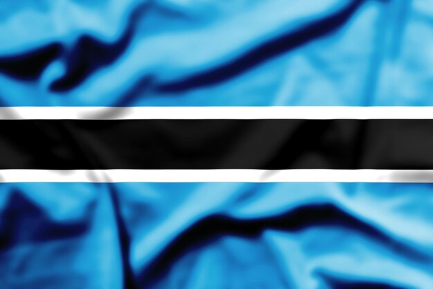 Flagge von Botswana schwenken
