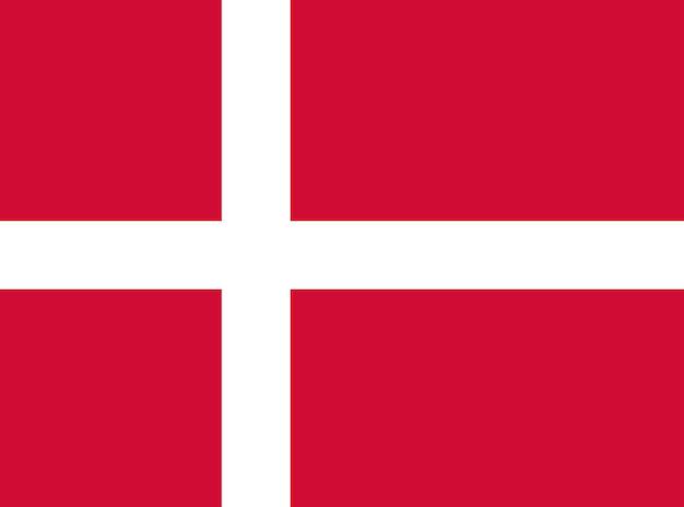 Flagge von Dänemark Niederländisches Staatssymbol Niederländisches Staatssymbol Rote und weiße Flagge von Dänemark Europäisches Land 3D-Illustration Nationale niederländische Flagge