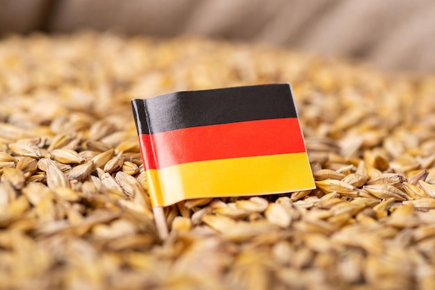 Flagge von Deutschland auf Gerstenkorn