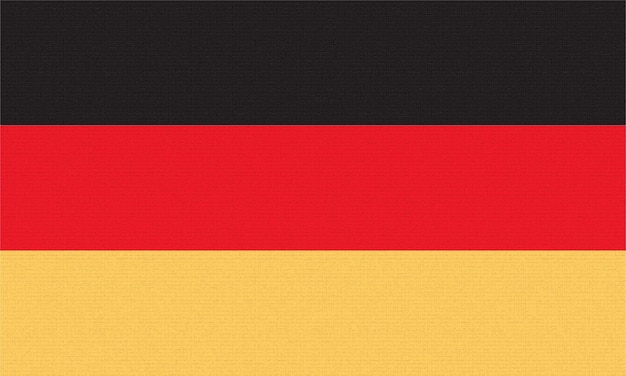Flagge von Deutschland mit Welleneffekt aufgrund des Windes