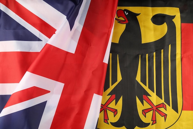 Flagge von Deutschland und Großbritannien