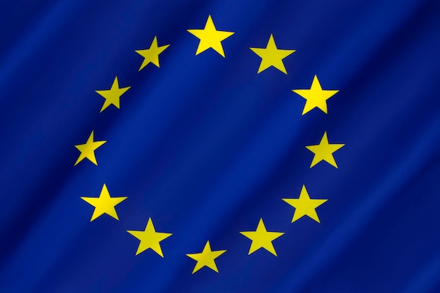 Foto flagge von europa europäische union