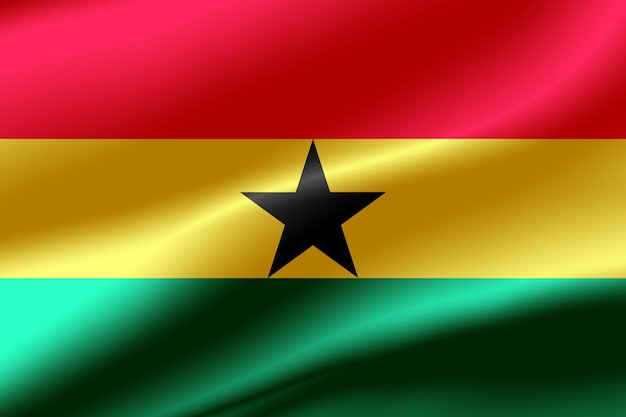 Flagge von Ghana als Hintergrund.