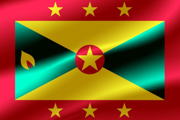 Flagge von Grenada als Hintergrund.