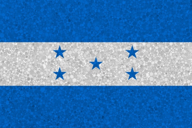 Flagge von Honduras auf Styropor-Textur