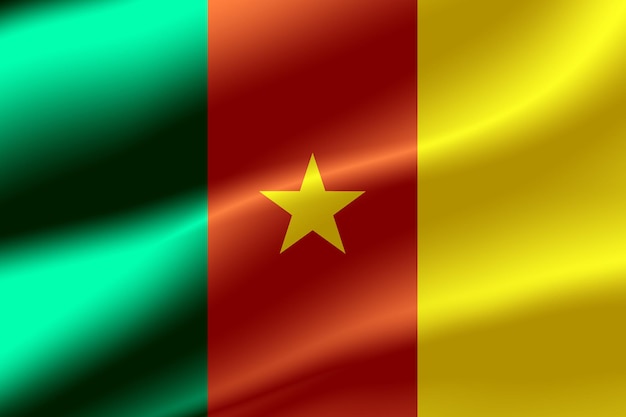 Flagge von Kamerun als Hintergrund.