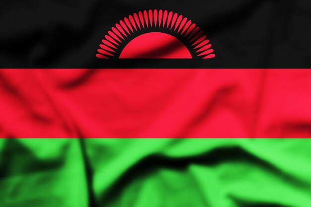 Foto flagge von malawi schwenken