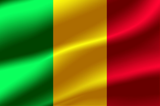 Flagge von Mali als Hintergrund.