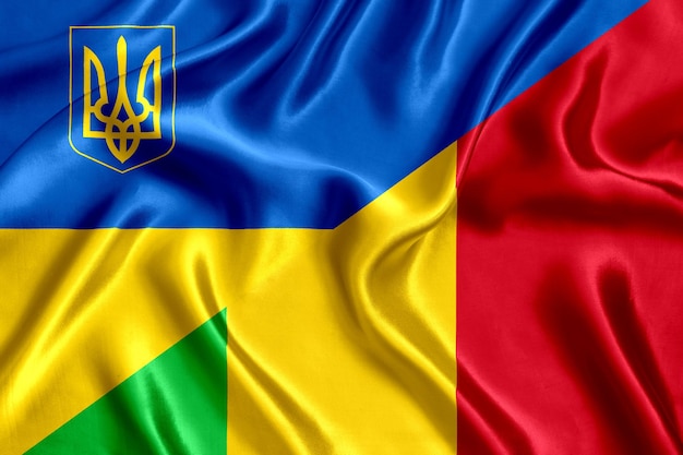 Flagge von Mali und der Ukraine