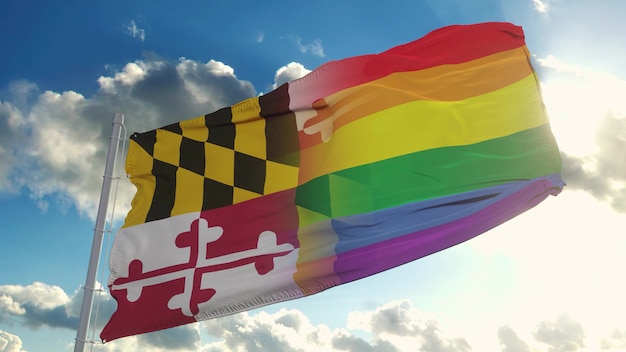 Flagge von Maryland und LGBT