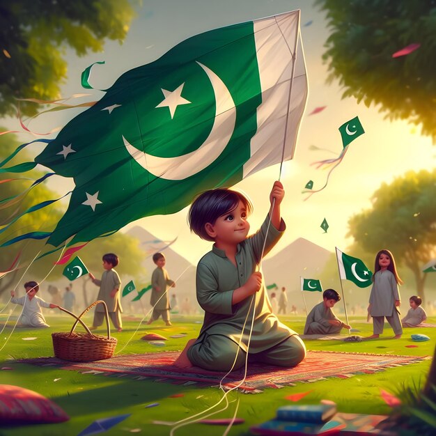 Foto flagge von pakistan