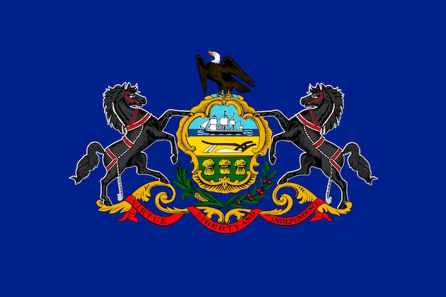 Flagge von Pennsylvania USA