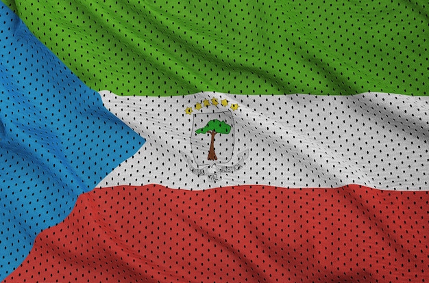 Flagge von Äquatorialguinea auf Sportbekleidung aus Polyester-Nylon gedruckt