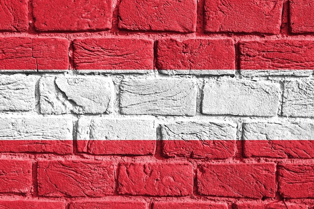 Flagge von Österreich an der Wand