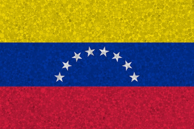 Flagge von Venezuela auf Styropor-Textur