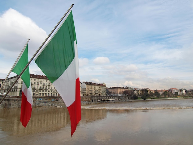 Flaggen, Turin, Italien
