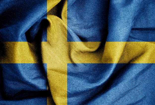Flaggentextur auf Seidenhintergrund